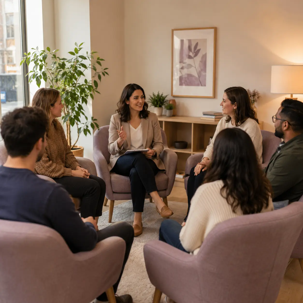 Group therapy in Melbourne with a psychologist facilitating emotional safety, connection, reflection and therapeutic support. Group therapy in Melbourne with a psychologist facilitating emotional safety, connection, reflection and therapeutic support.